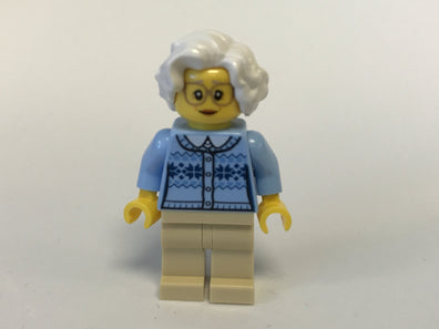 LEGO Minifigure-Grandmother - Fair Isle Sweater-Town / City-CTY660-Creative Brick Builders